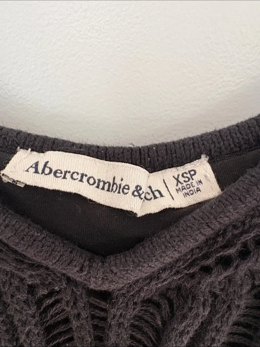 Abercrombie & Fitch Black and White Striped Knit Maxi Dress
